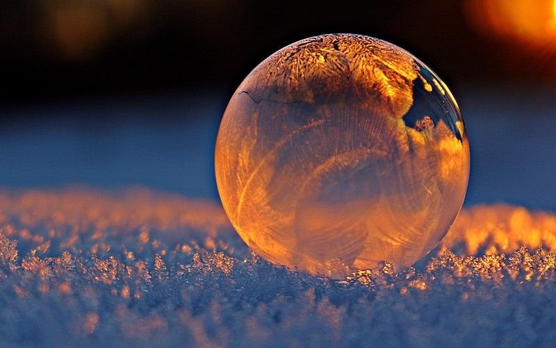 a golden bubble