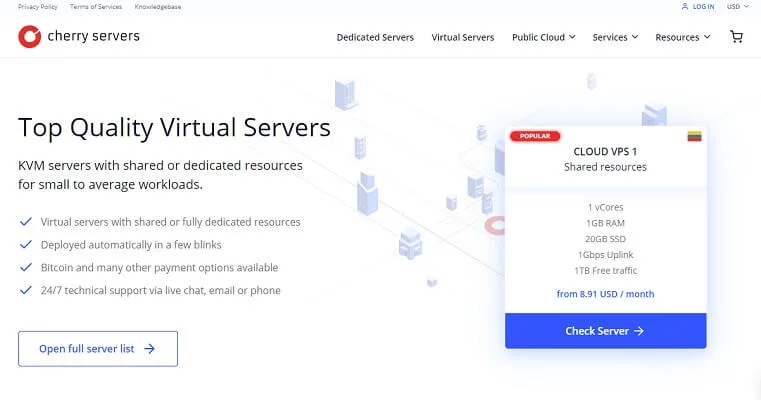 Top 11 Hosting Providers To Buy VPS With Bitcoin And Cryptocurrency cherrryservers