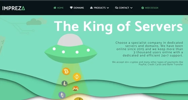 Top 11 Hosting Providers To Buy VPS With Bitcoin And Cryptocurrency Impreza Host Screenshot