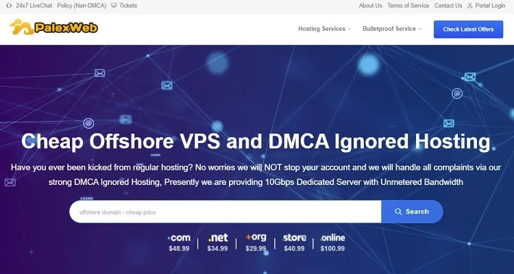 Top 8 Best Anonymous Web Hosting Companies That Accept Crypto PalexWeb Homepage Screenshot