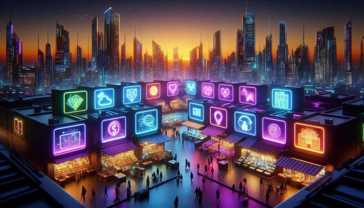 A representation of a Digital NFT Marketplace
