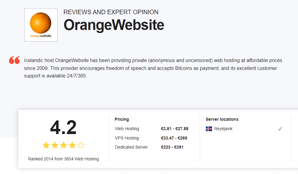 OrangeWebsite Review: Icelandic Web Hosting Since 2009