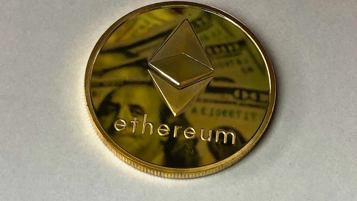 A physical Ethereum coin