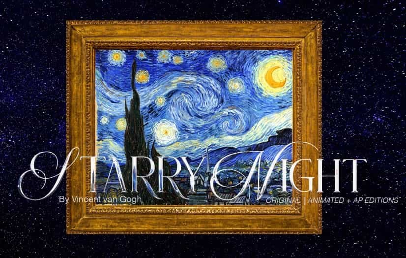 This is the first ever officially licensed The Starry Night NFT as a premium digital artwork in 3D by ElmonX.