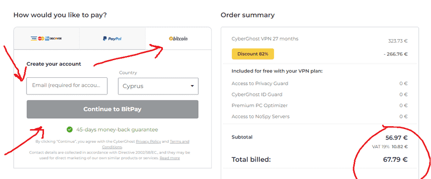 How to Buy VPN With Bitcoin Using CyberGhost VPN