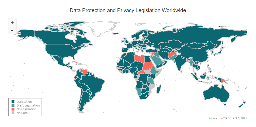 18 Countries With No Privacy Laws According To UN (List)