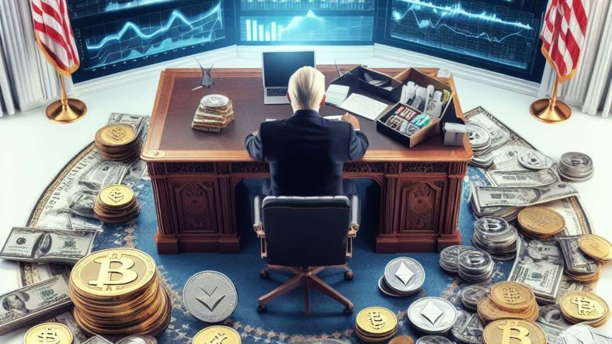 US president with Cryptocurrency
