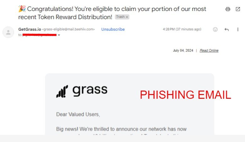 Phishing Email Example