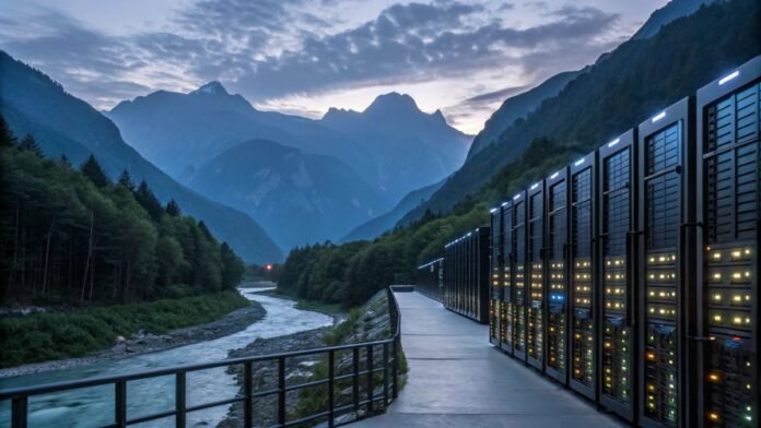 A Data center next to a river