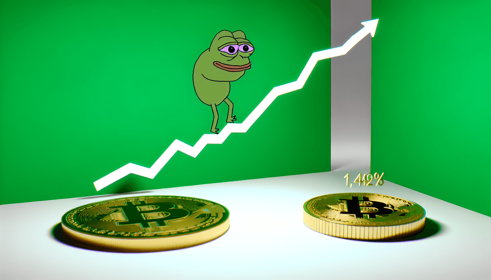 Meme Coin PEPE Leads 2023 Crypto Rally With 1,492% Surge, Outpacing Bitcoin's ETF-Fueled Gains