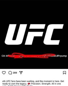 UFC Instagram account hack