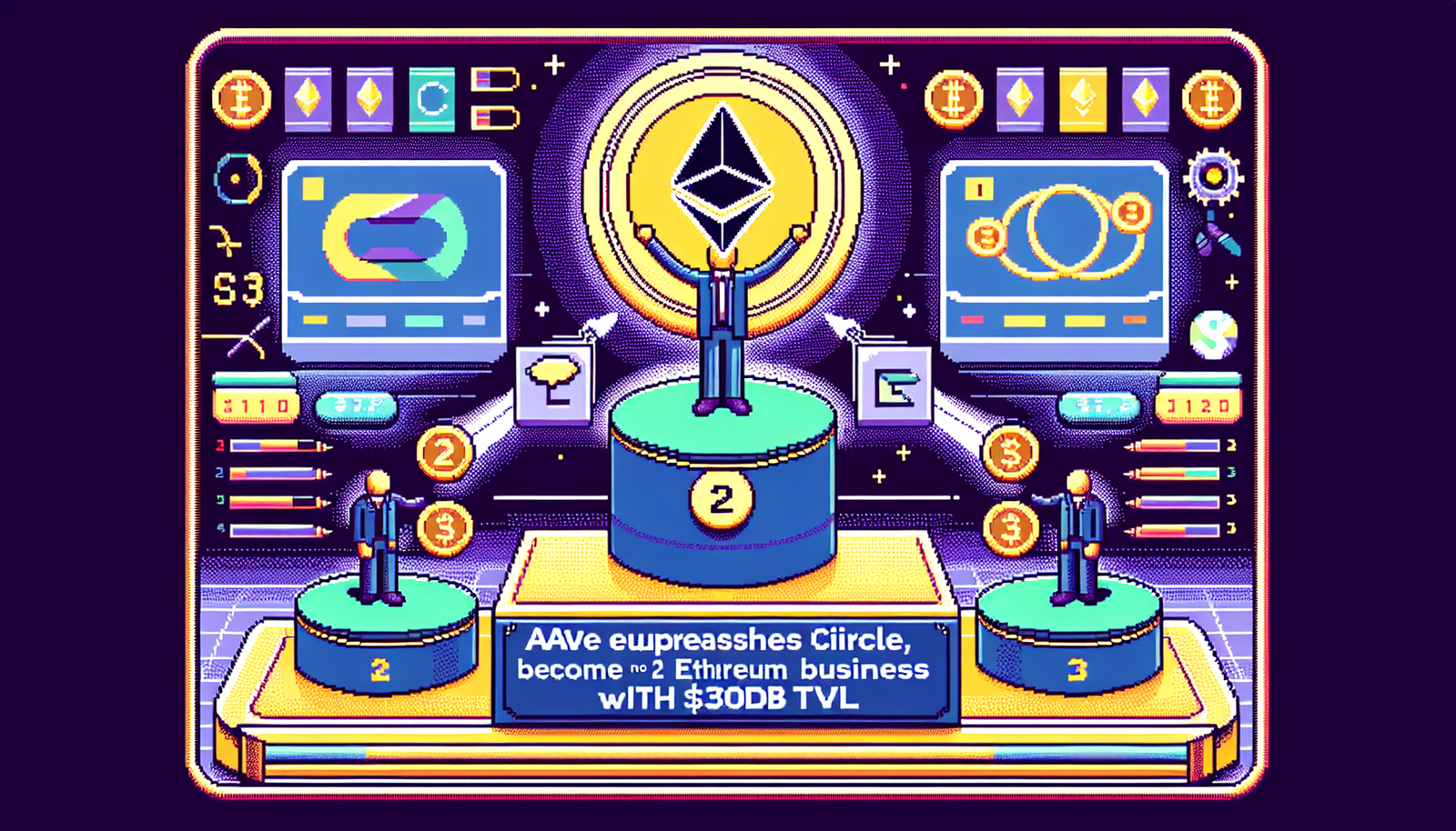 Aave Surpasses Circle, Becomes No. 2 Ethereum Business with $30B TVL