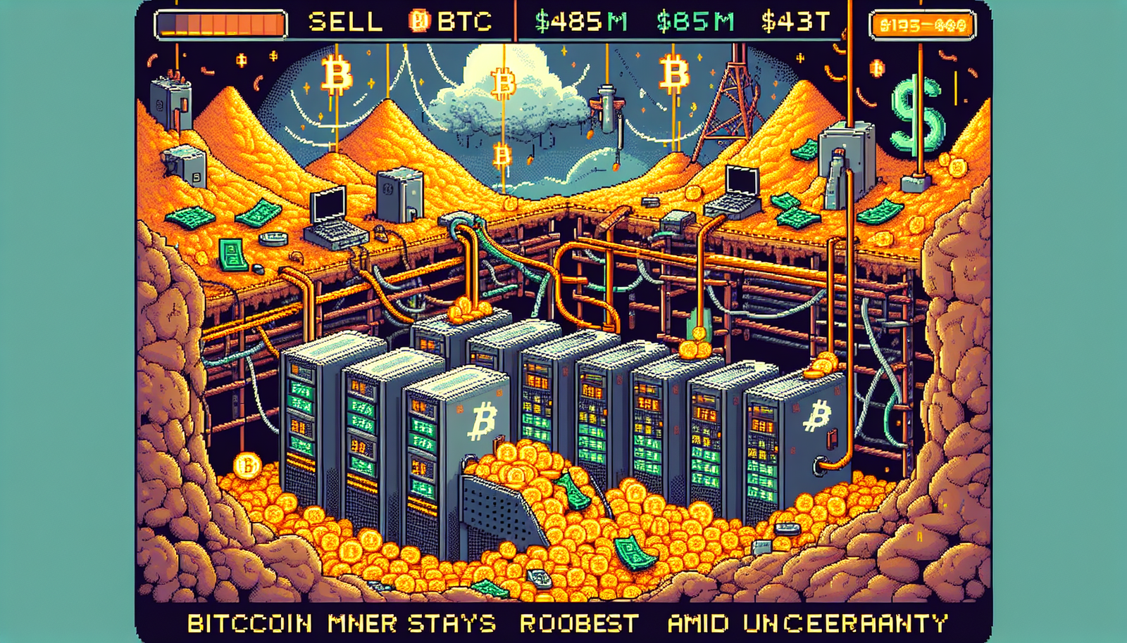 Bitcoin Miners Sell $485M BTC, Network Stays Robust Amid Uncertainty