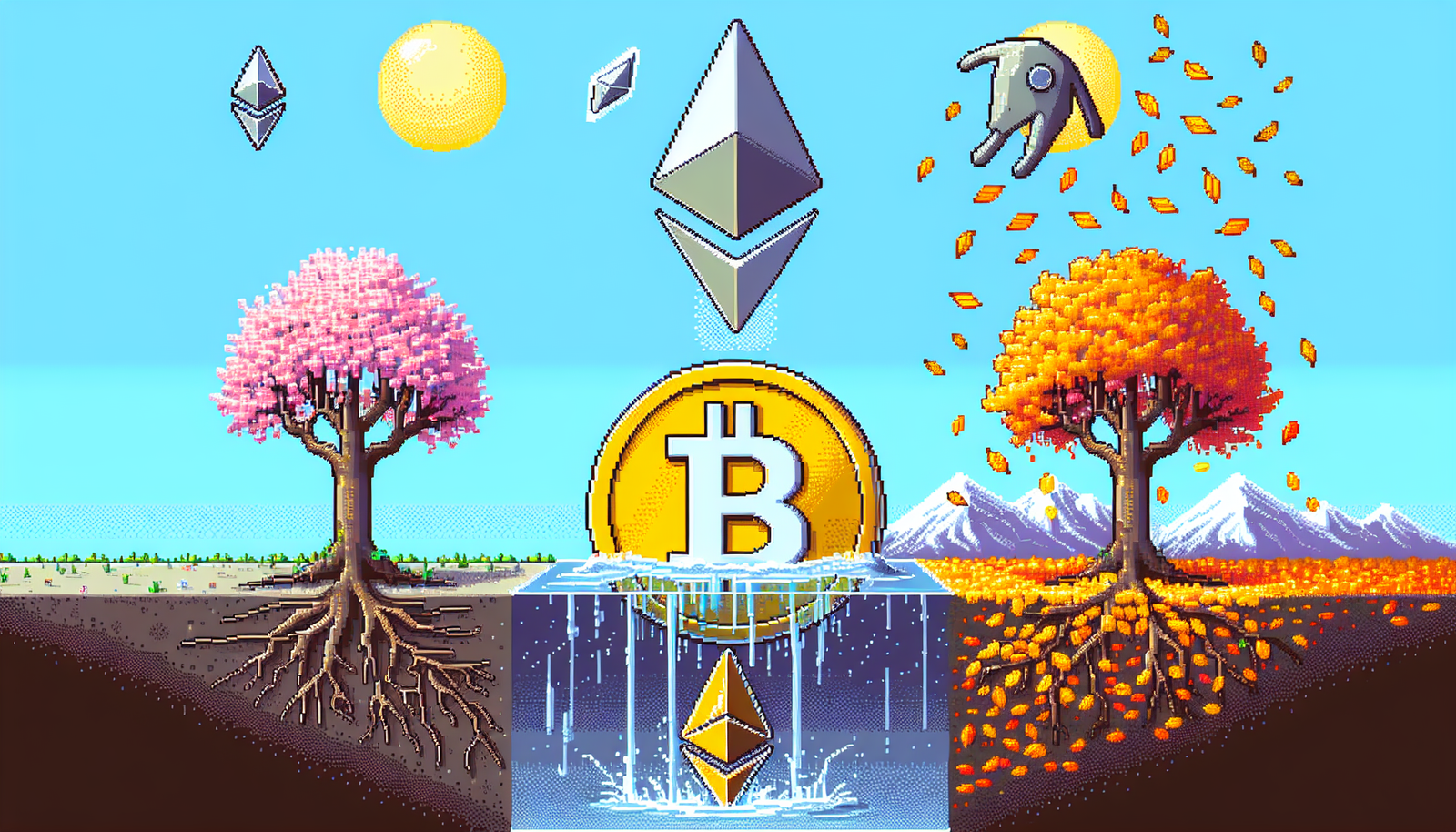 Bitcoin Sinks 8% in August as Ether Surges, Seasonality Hits Crypto