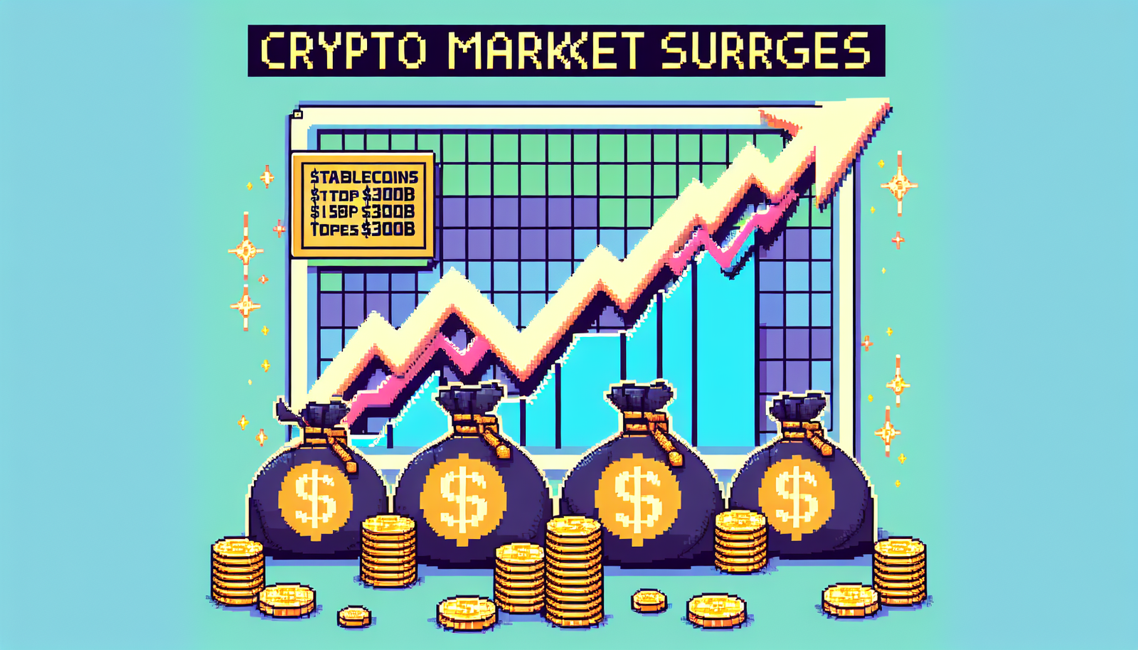 Crypto Market Surges: Stablecoins Top $300B, Bitcoin ETFs Soar