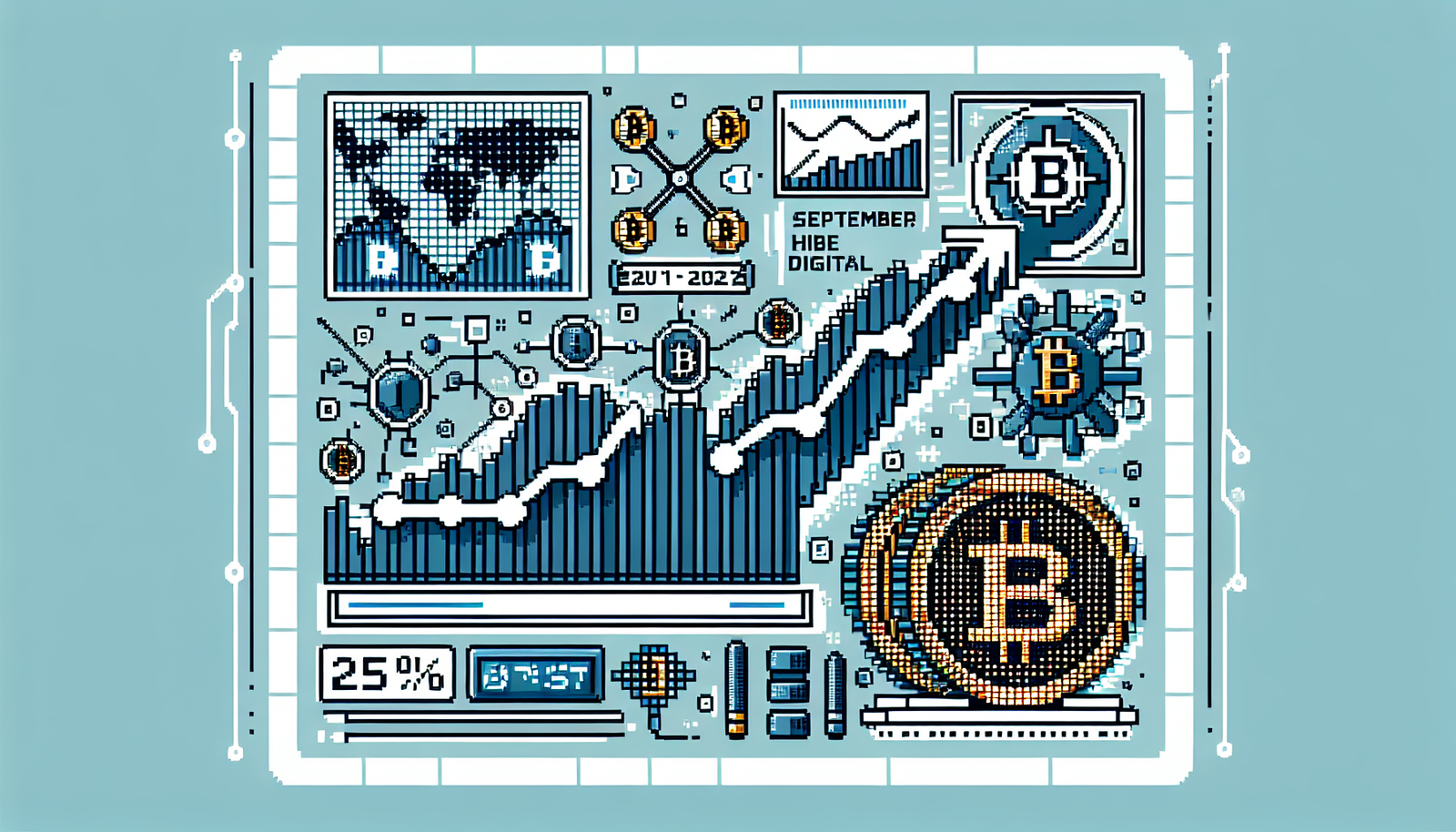 Hive Digital Shares Surge 25% as September Bitcoin Output Doubles