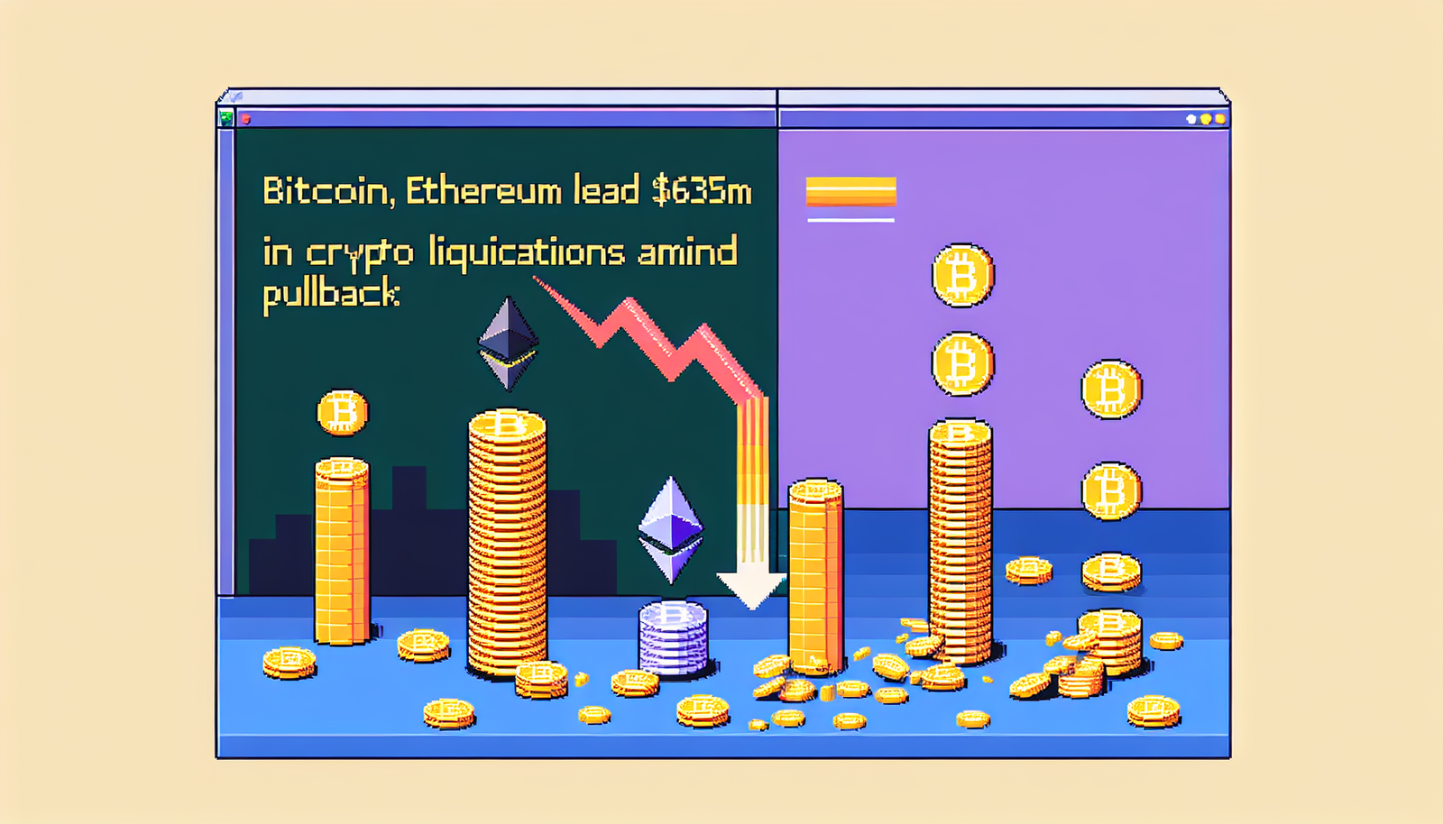 Bitcoin, Ethereum Lead $635M in Crypto Liquidations Amid Pullback