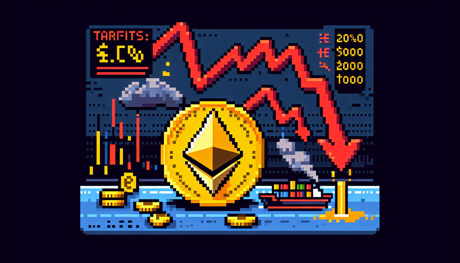 Ether Plunges 20% to $3,500 as Tariff Worries Hit Crypto Markets