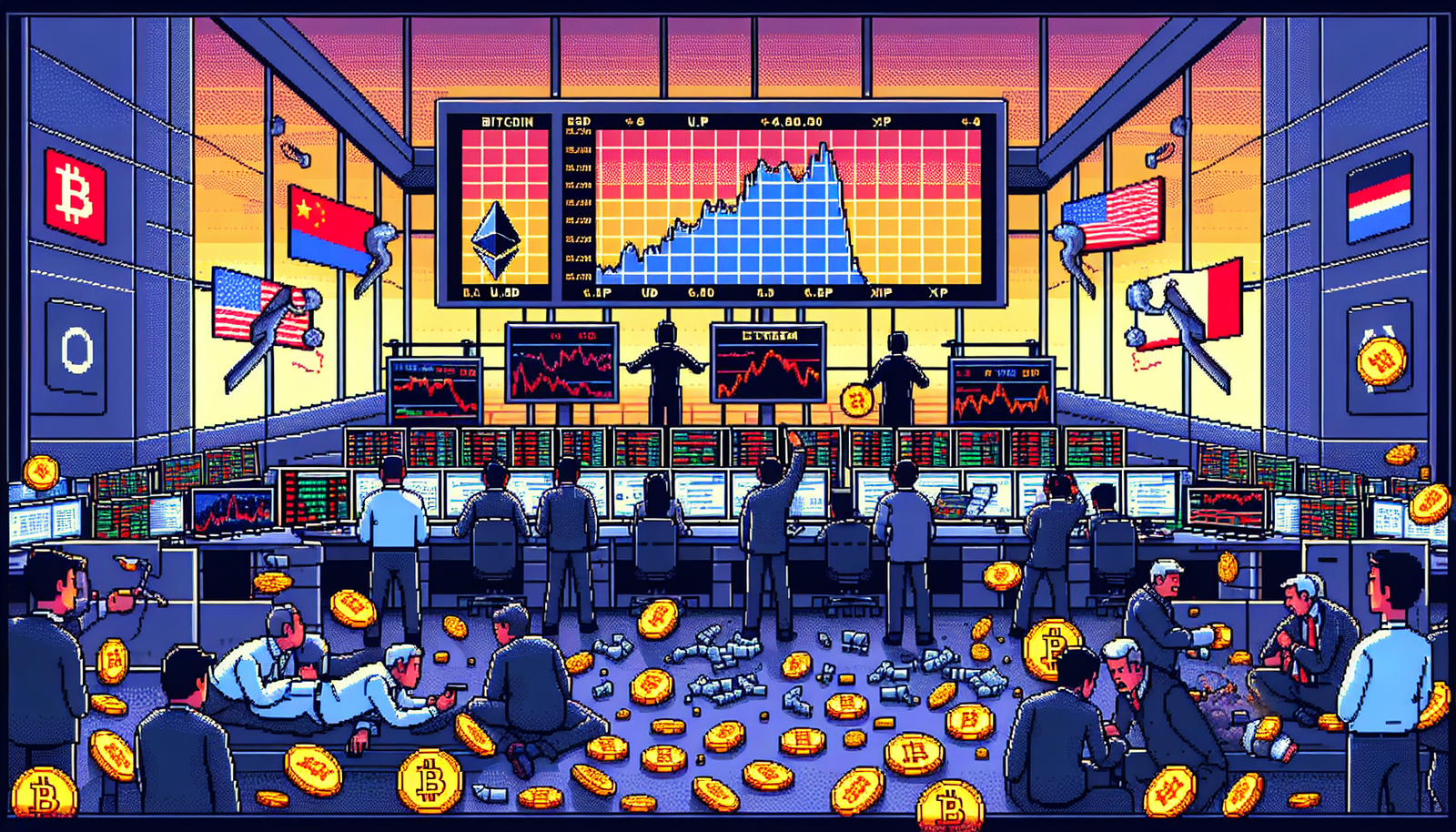 Bitcoin, Ethereum, XRP Drop Sharply as U.S.-China Trade Tensions Rise