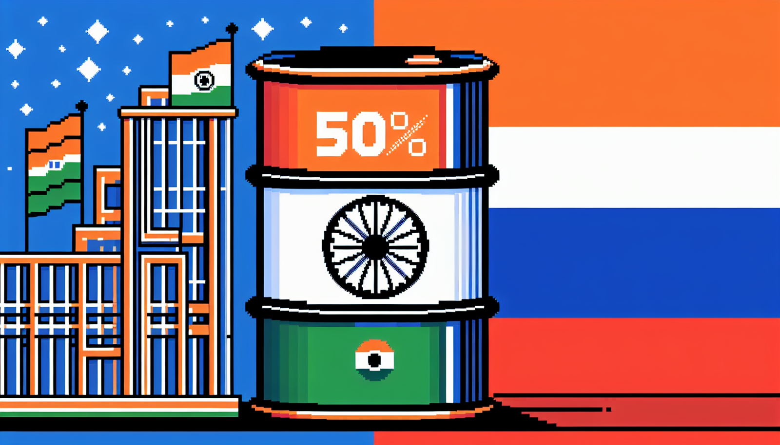 India Slashes Russian Oil Imports by 50% After US Talks