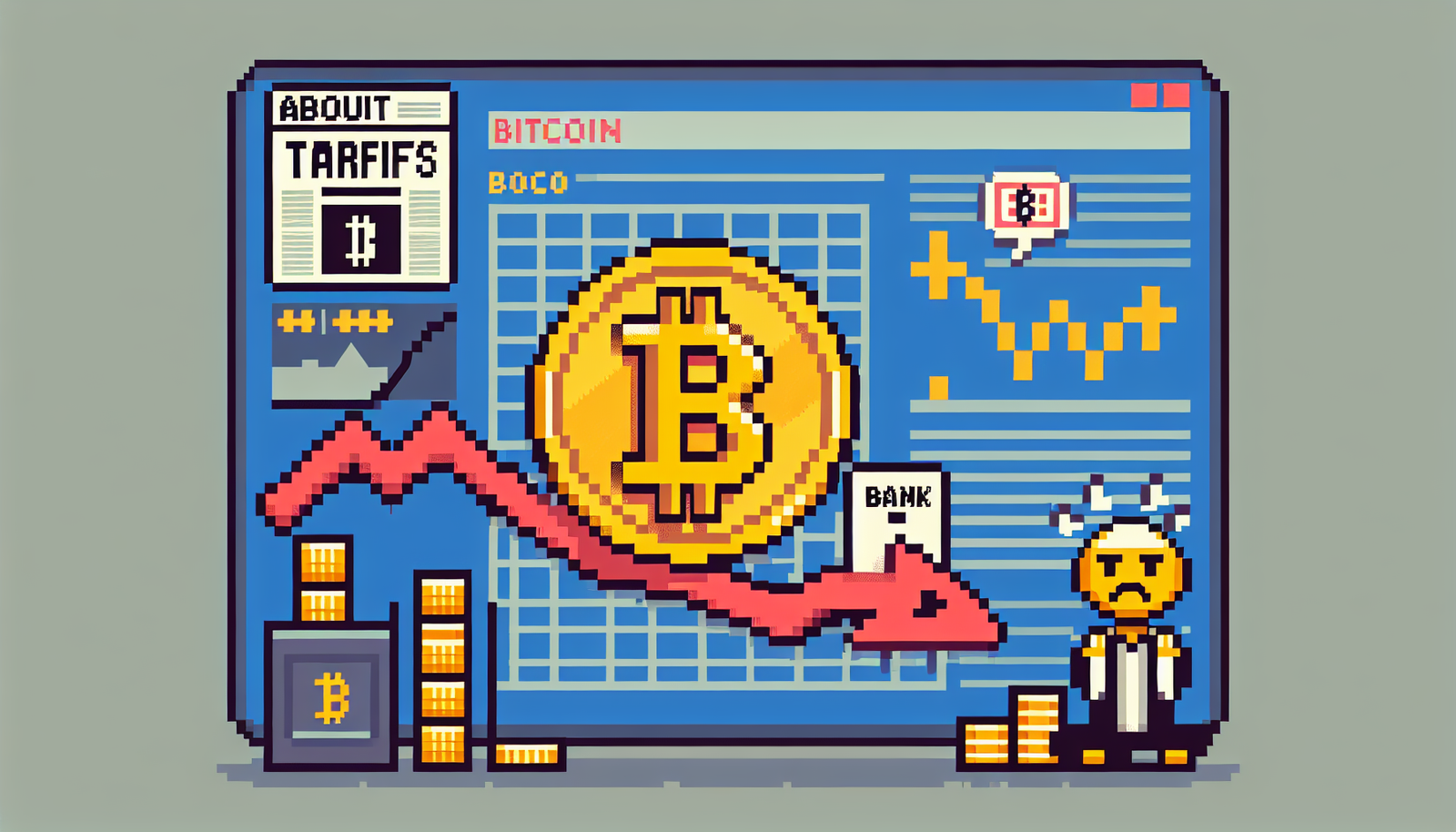 Bitcoin Plunges to Three-Month Low Amid Tariffs and Bank Worries