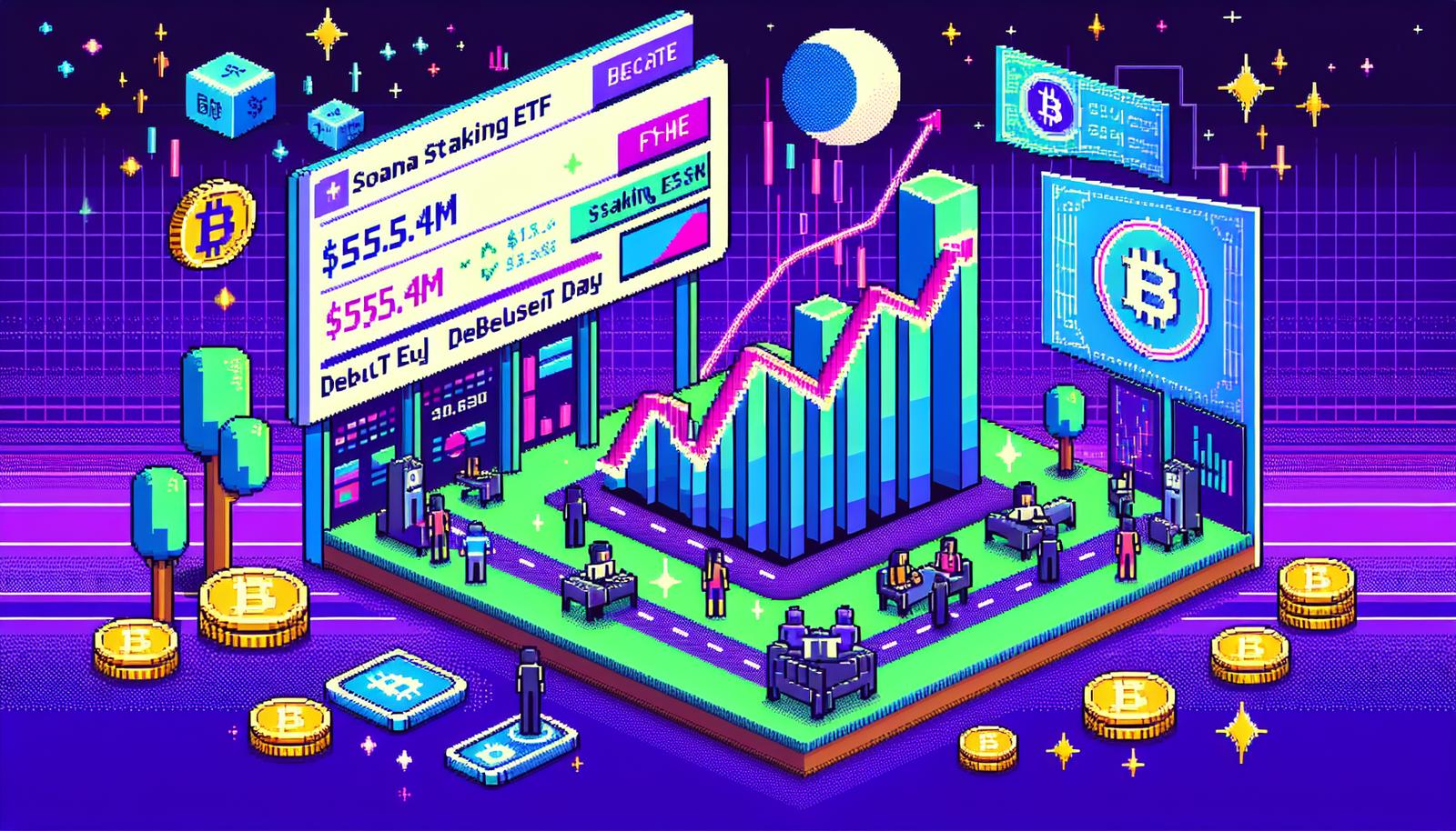 Bitwise Solana Staking ETF Hits $55.4M on Debut Day