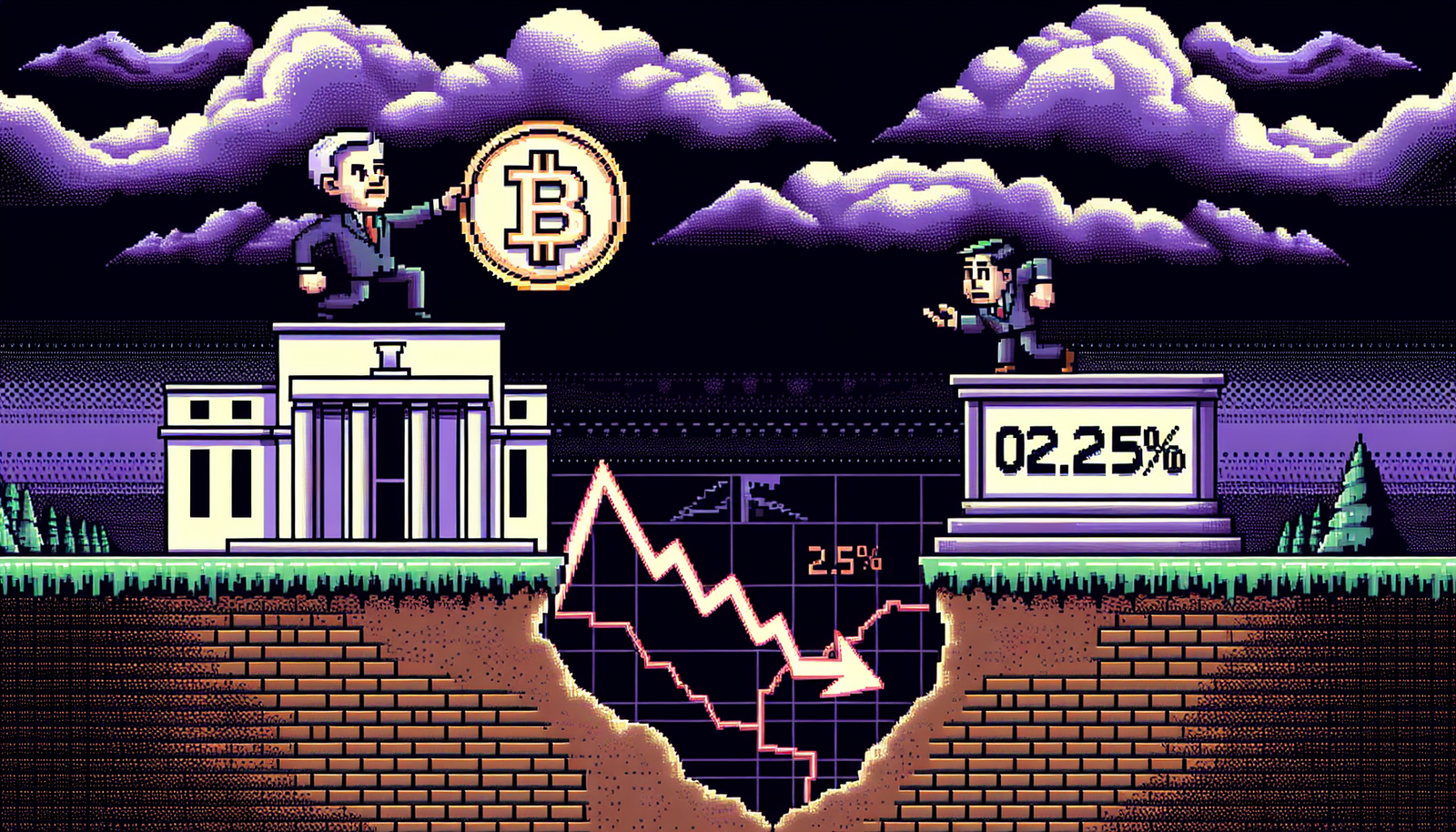 Federal Reserve Cuts Rates 0.25%, Bitcoin Dips Amid Uncertainty
