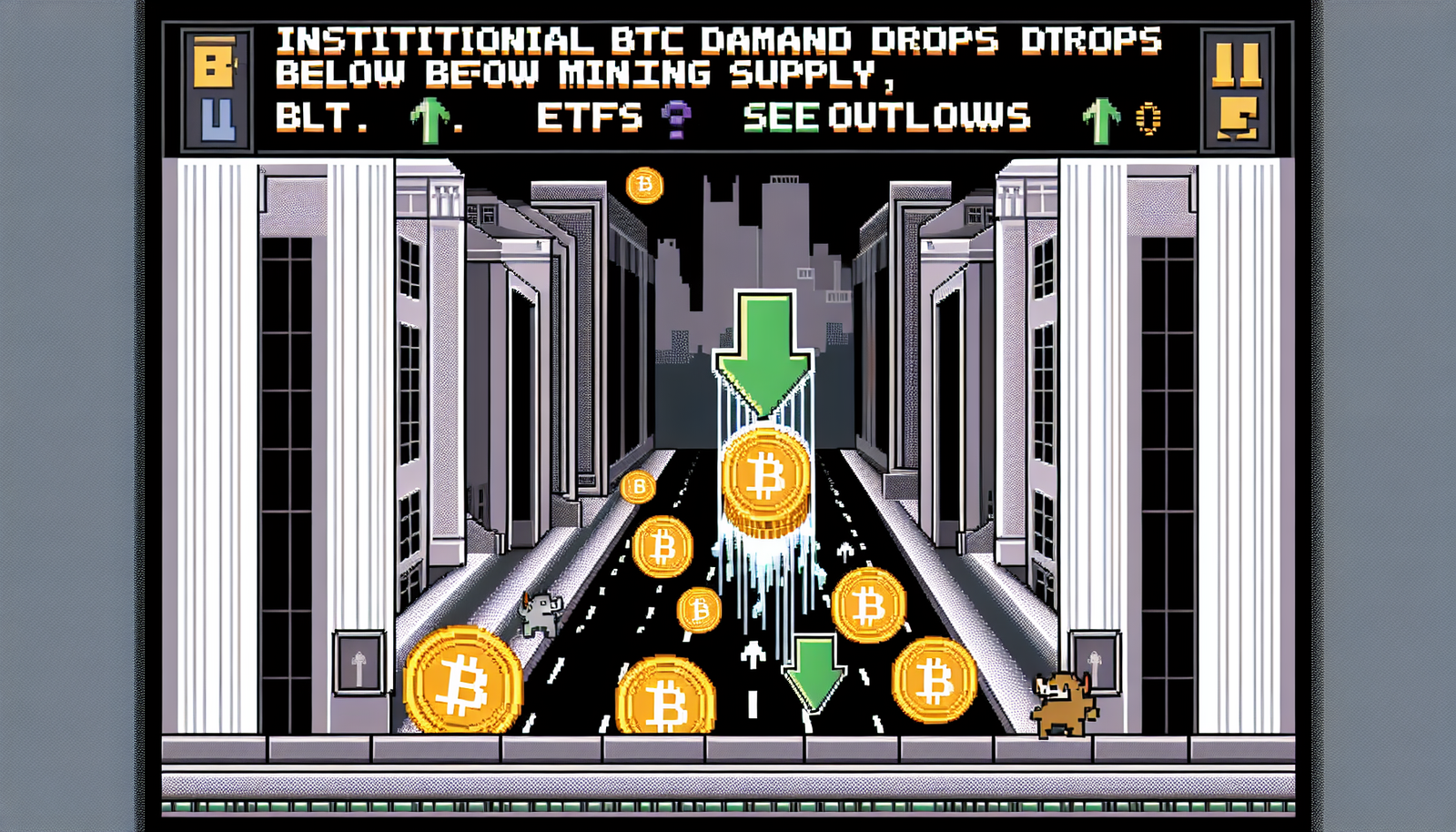 Institutional BTC Demand Drops Below Mining Supply, ETFs See Outflows