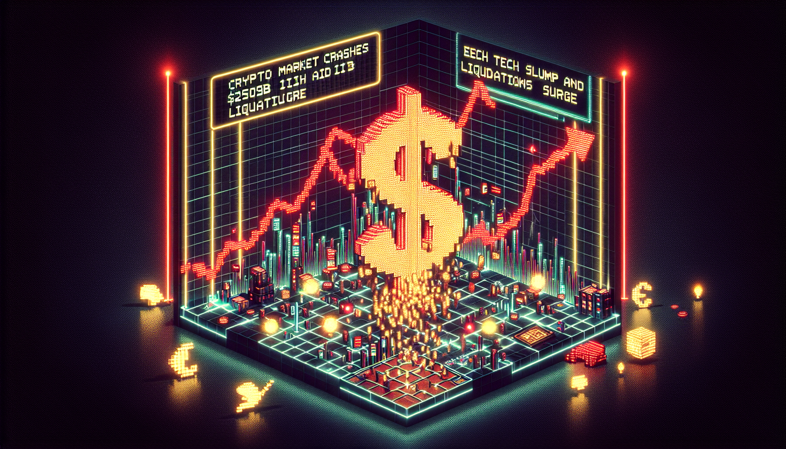 Crypto Market Crashes $250B Amid Tech Slump and Liquidations Surge