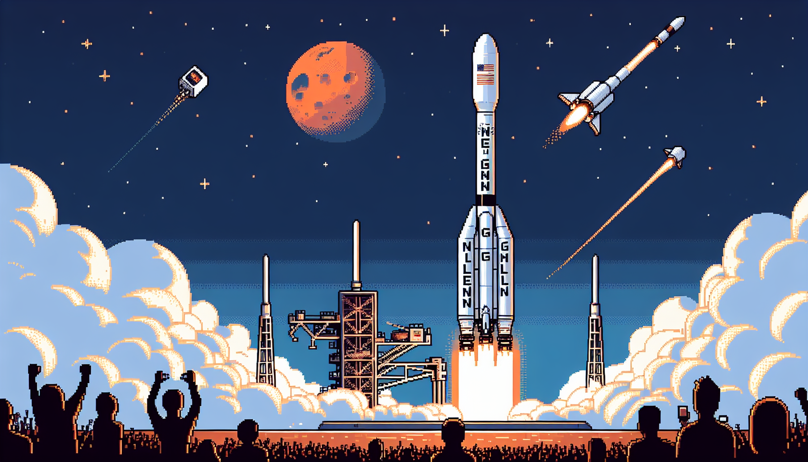 Blue Origin’s New Glenn Launches NASA Mars Satellites, Booster Lands