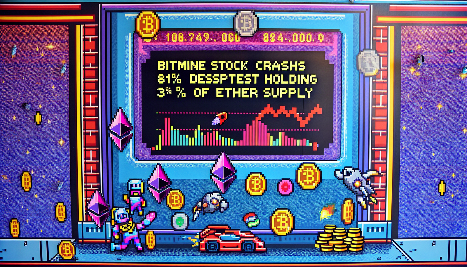 BitMine Stock Crashes 81% Despite Holding 3% of Ether Supply