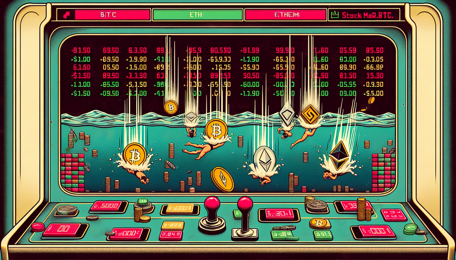 Crypto Stocks Dive as Market Liquidations Hit BTC, ETH, Solana