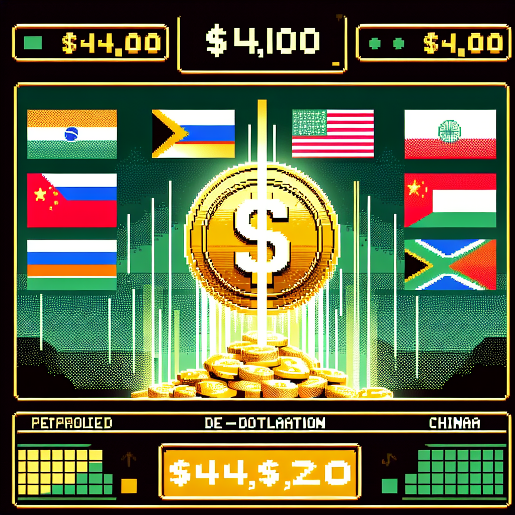 Gold Soars to $4,400 as BRICS Drive De-Dollarization Push