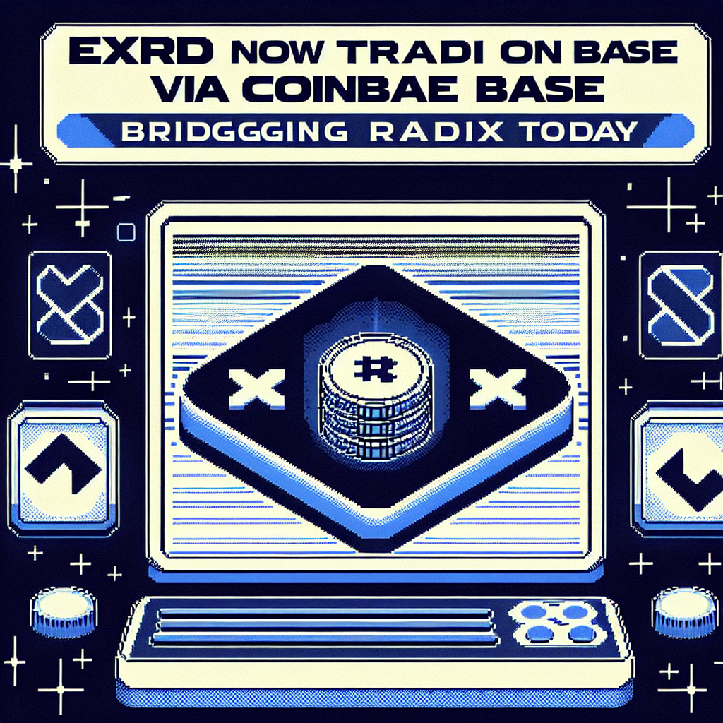 eXRD Now Tradable on Coinbase via Base, Bridging Radix Today