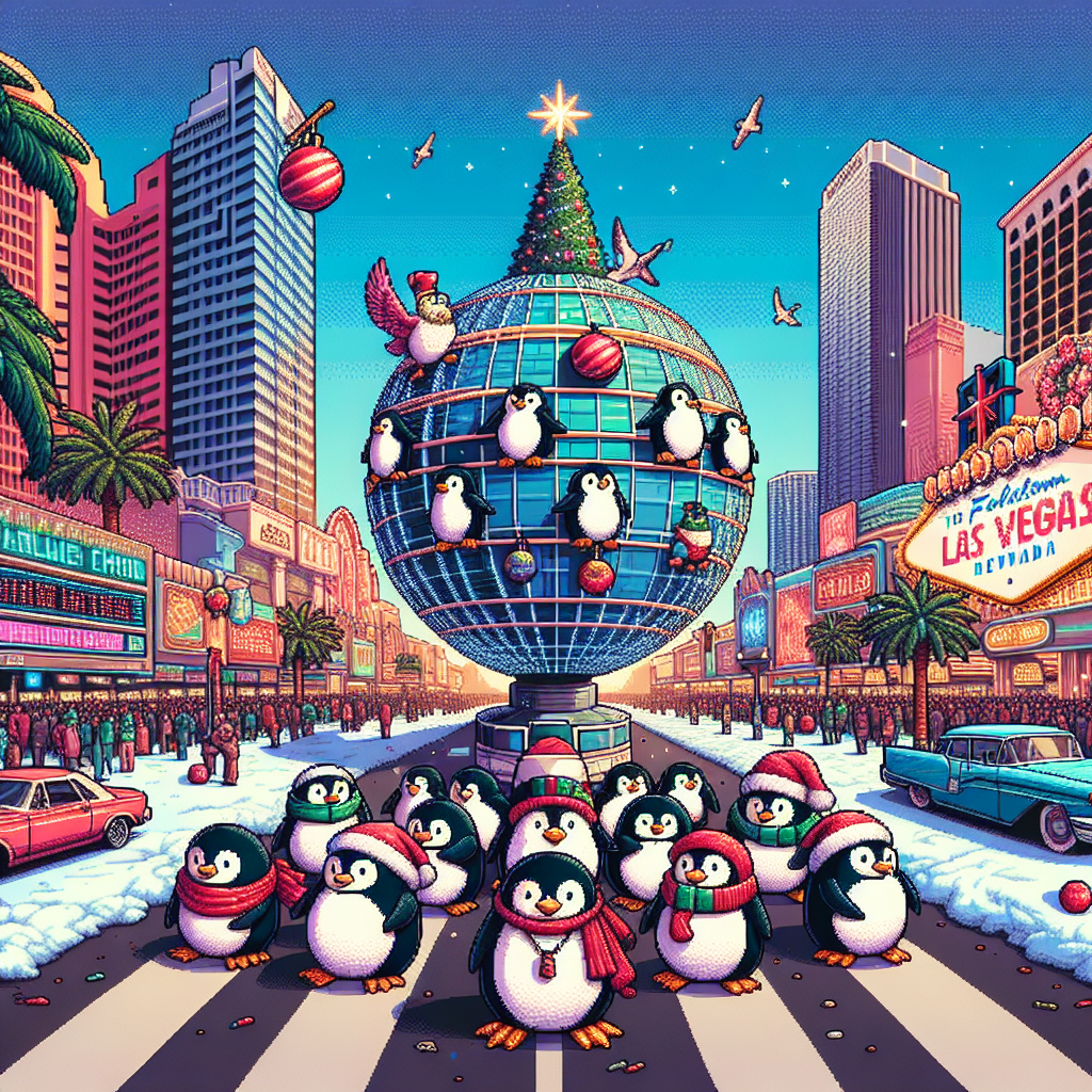 Pudgy Penguins Wraps Las Vegas Sphere With Holiday Merch Now