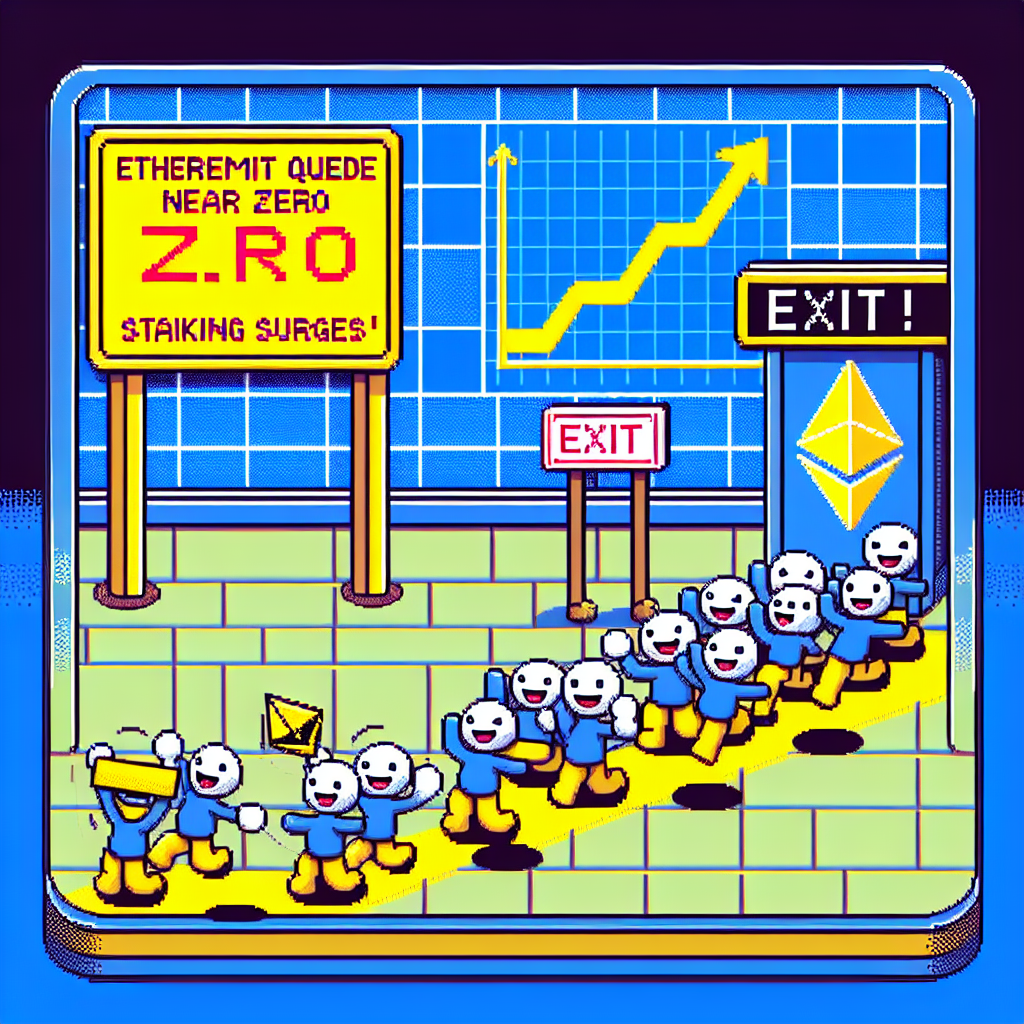 Ethereum exit queue near zero as staking demand surges today