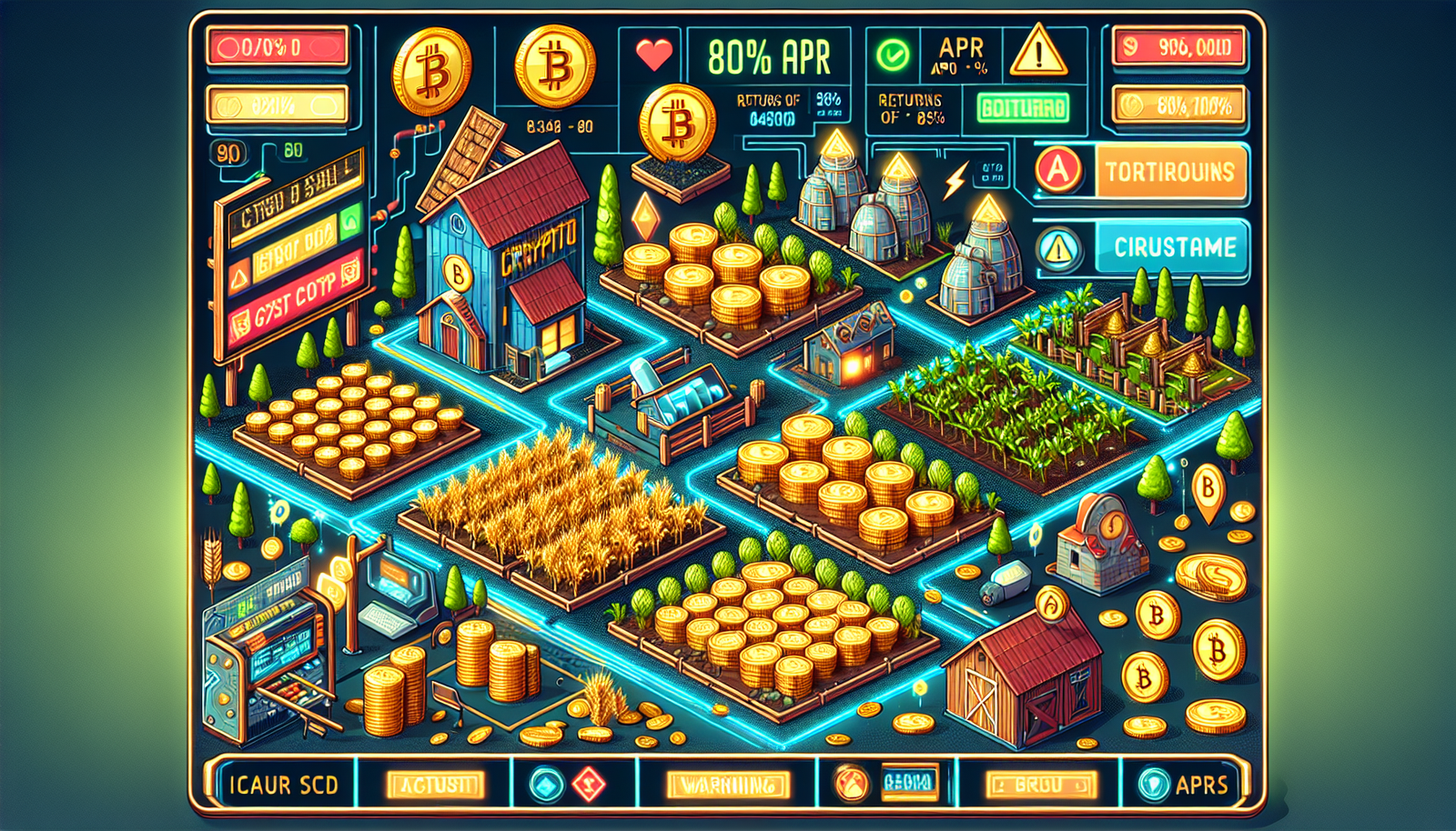 Crypto gold yield farms promise 80% APR amid peril and trust