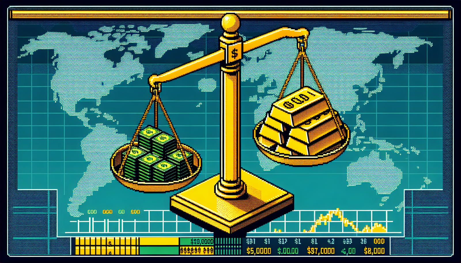 Gold Tops Dollar, Forecasts $5k-$8k as Geopolitical Tensions
