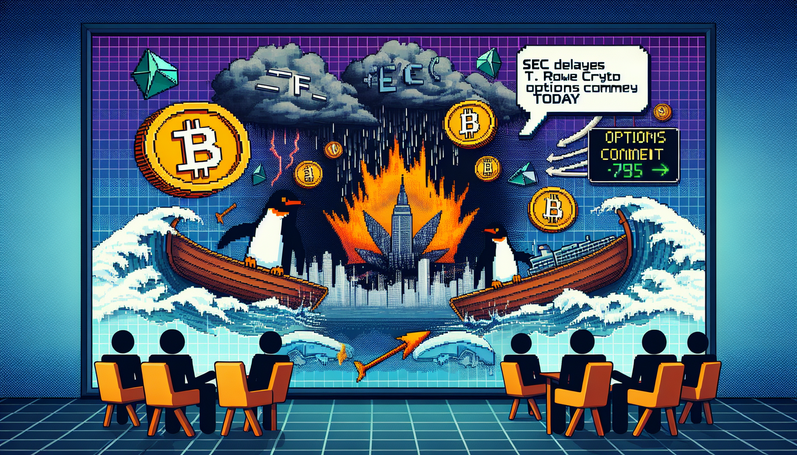 SEC Delays PENGU, T. Rowe Crypto ETFs; Options Comment Today