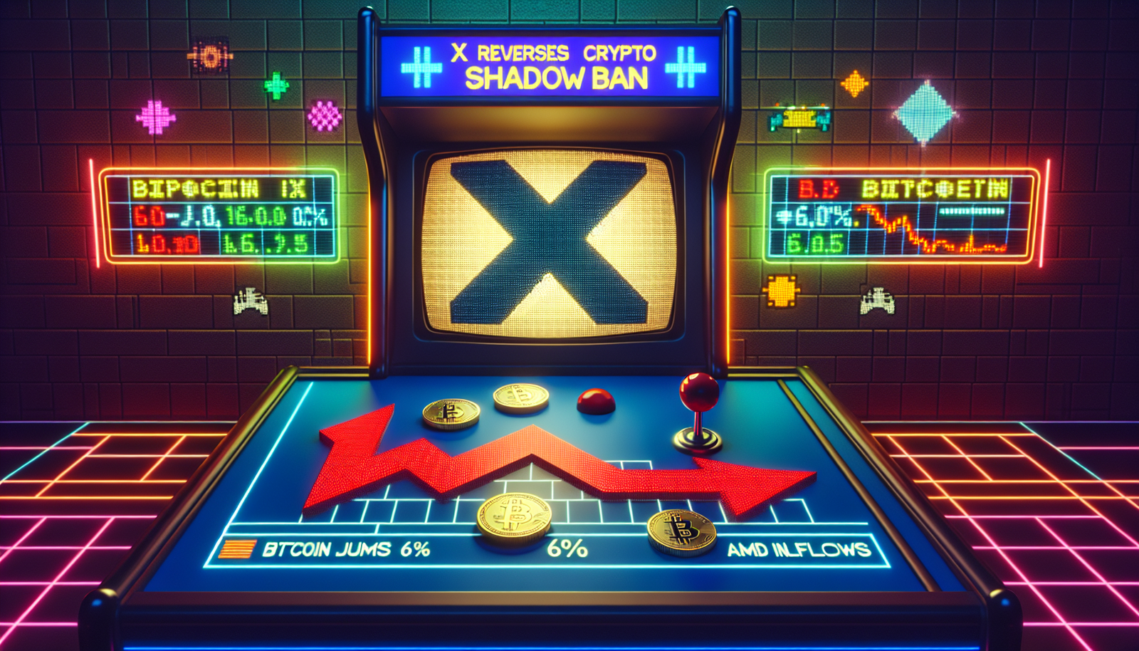 X Reverses Crypto Shadow Ban; Bitcoin Jumps 6% amid inflows.