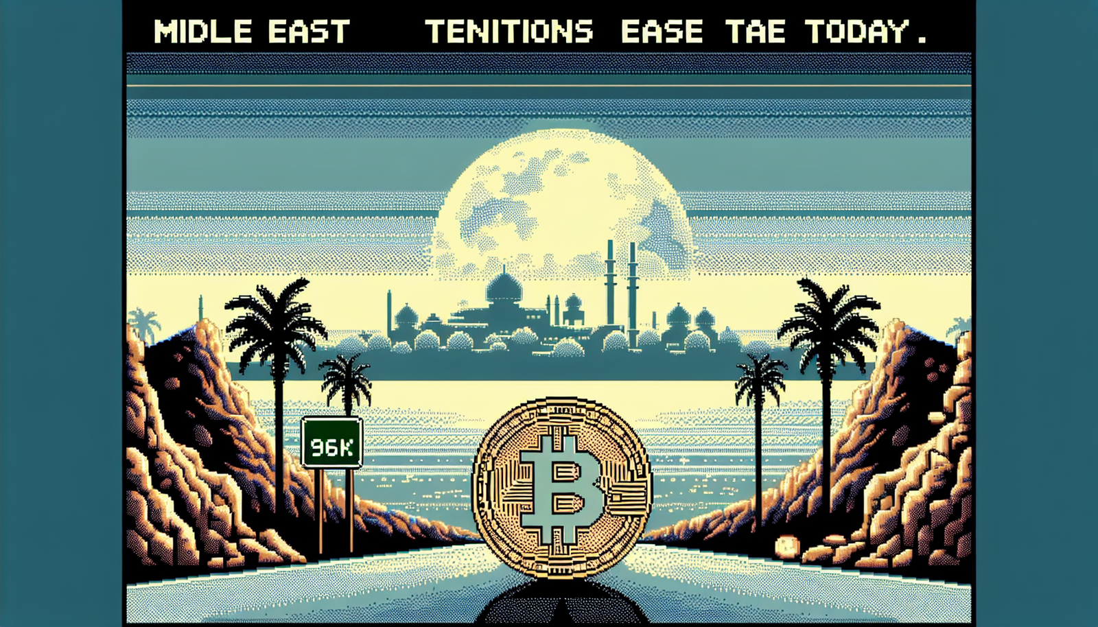 Bitcoin slips under $96K as Middle East tensions ease today.