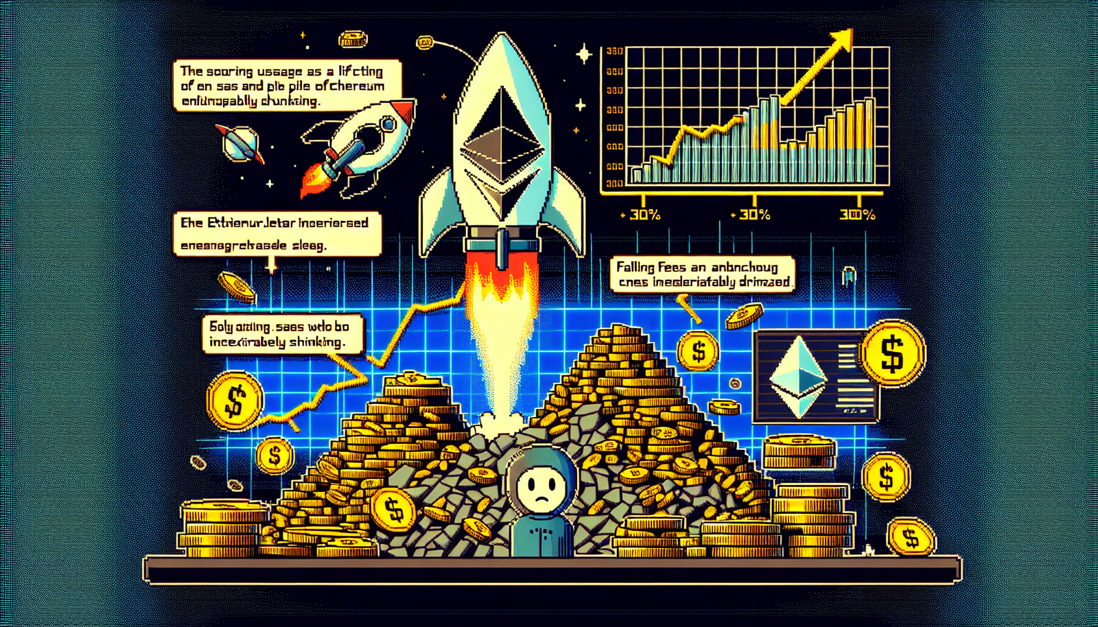 Ethereum usage soars; fees plunge, 30% staked, Buterin warns