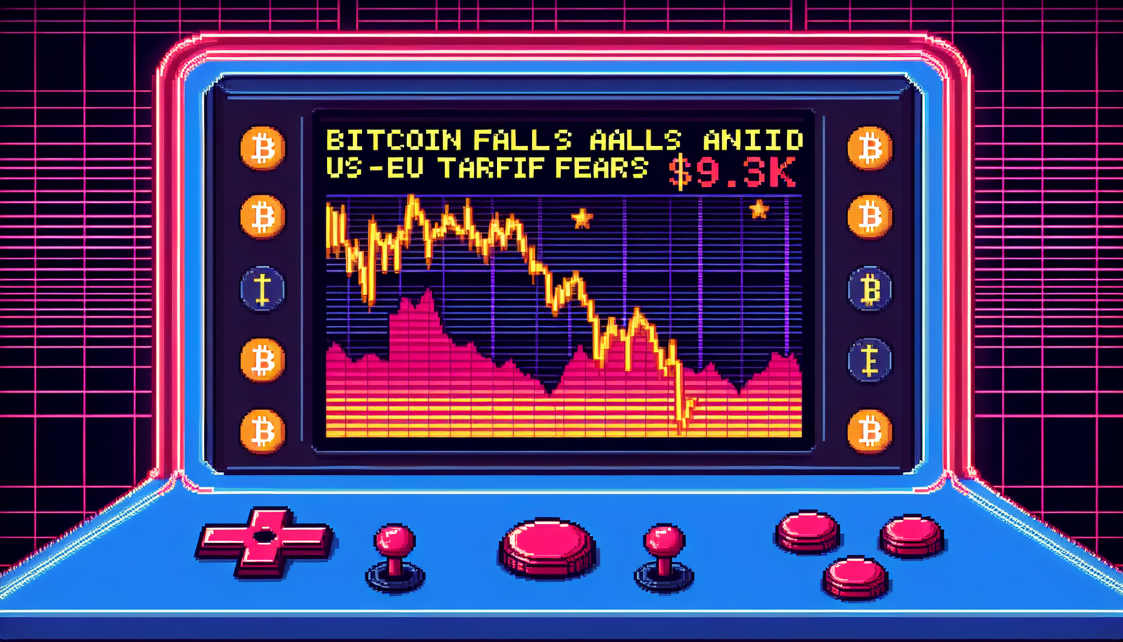 Bitcoin Falls Amid US-EU Tariff Fears, Drops Near $92K today