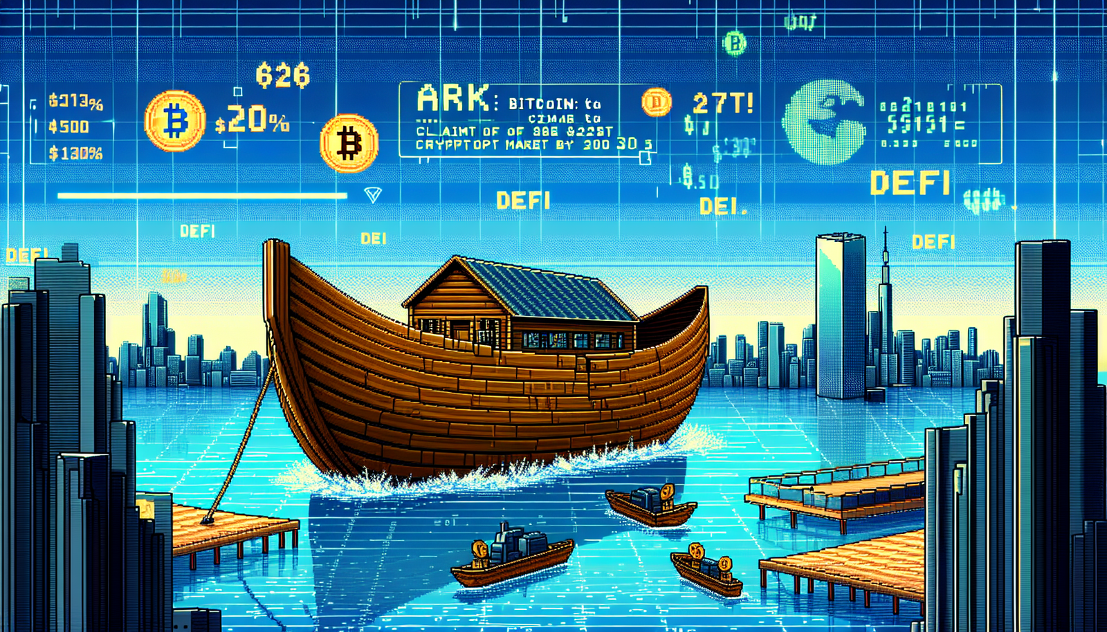 ARK: Bitcoin to Claim 70% of $28T Crypto Market by 2030 DeFi