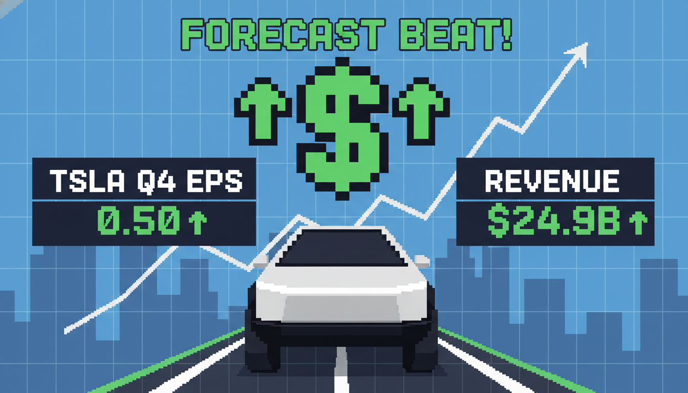 Tesla Q4 EPS $0.50 Tops Forecast; Revenue $24.9B Outperforms