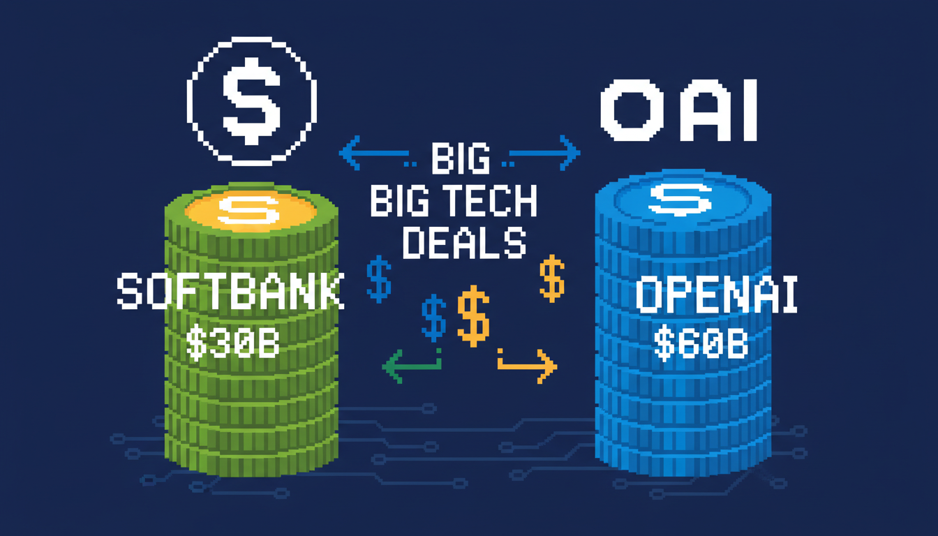 SoftBank eyes $30B as OpenAI seeks $60B from Big Tech deals.