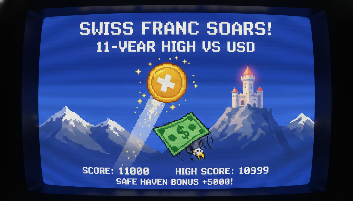 Swiss Franc Hits 11-Year High vs. USD as Safe Haven Soars