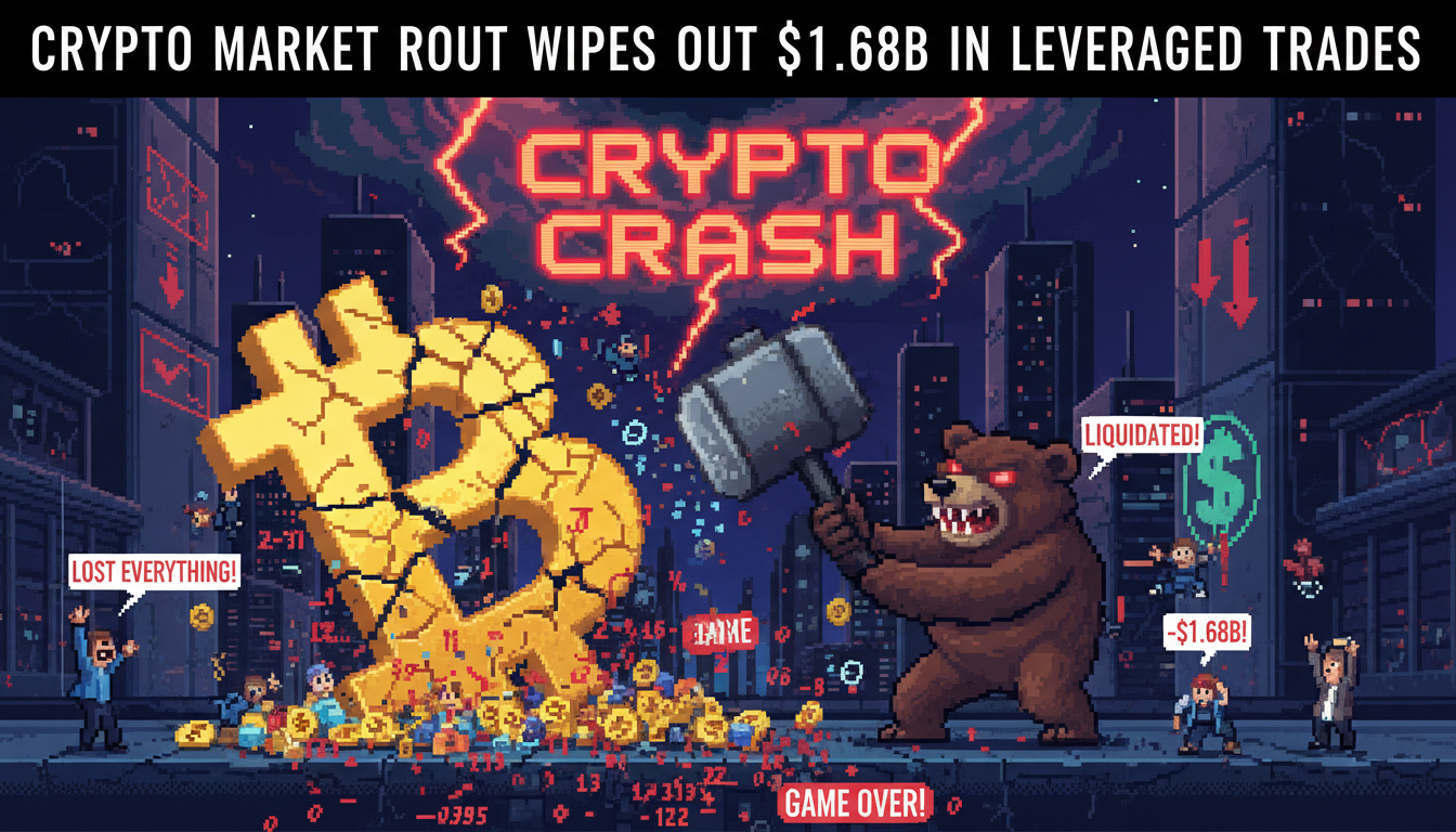 Crypto Market Rout Wipes Out $1.68B in Leveraged Trades