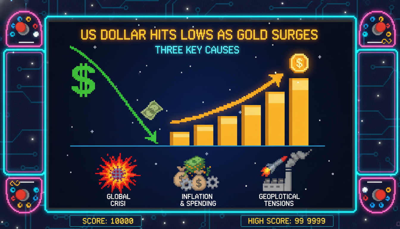 US Dollar Hits Lows as Gold Surges; Three Key Causes