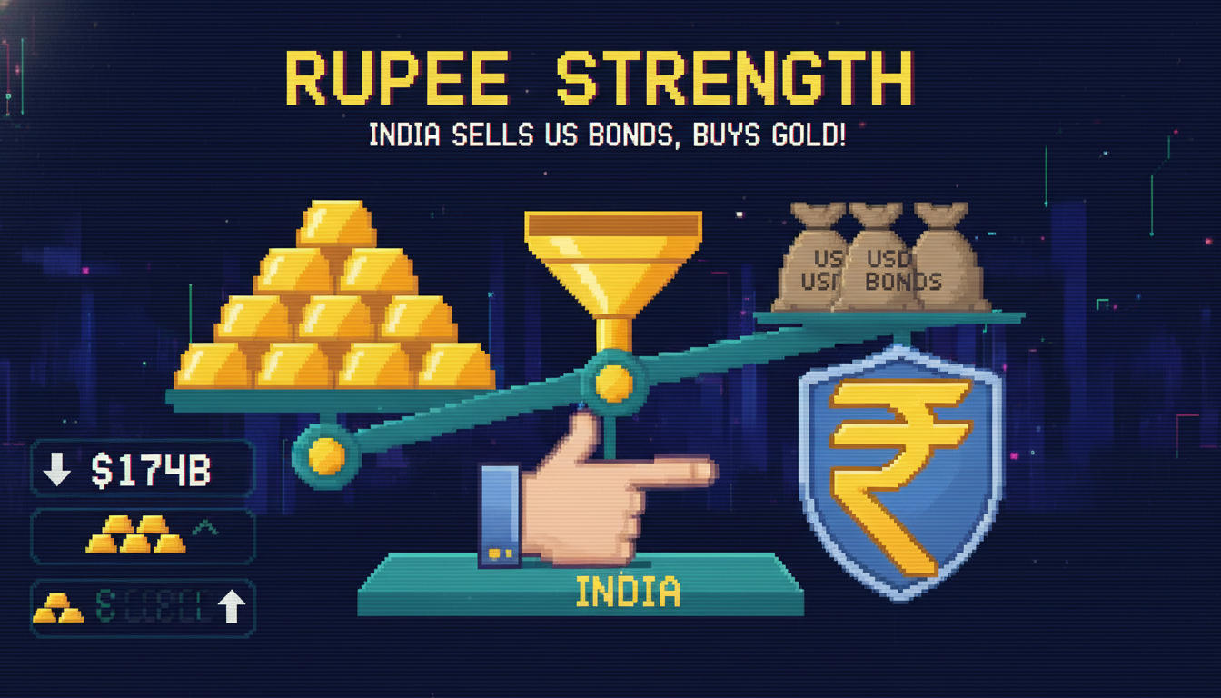 India Sells $174B in US Bonds, Shifts to Gold to Bolster Rupee